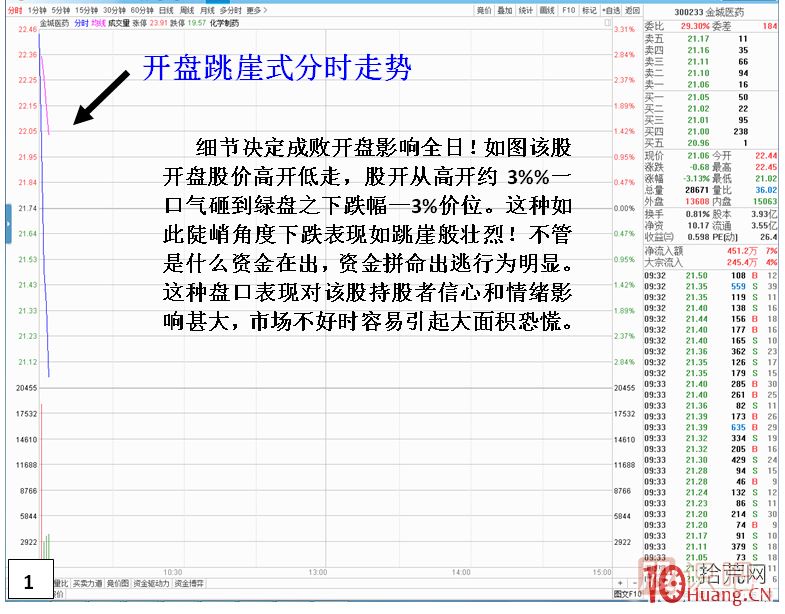 漲停板次日，開盤跳崖式分時(shí)走勢,